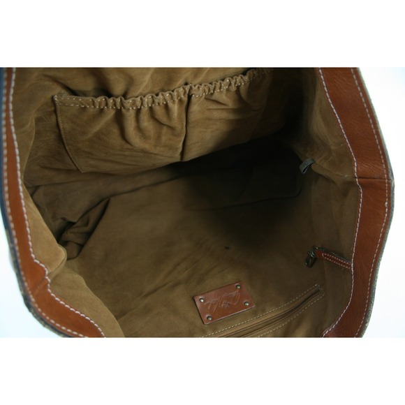 Patricia Nash Leather Tote Bag Studded Accents Shoulder Bag Large - Picture 11 of 15